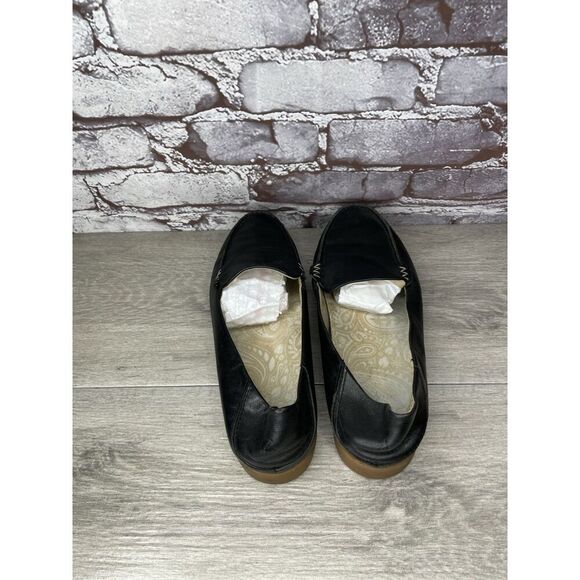 OluKai Kiele Black Leather Loafer Convertible Slip On Flats Shoes Women 9M US/39 - Picture 5 of 16